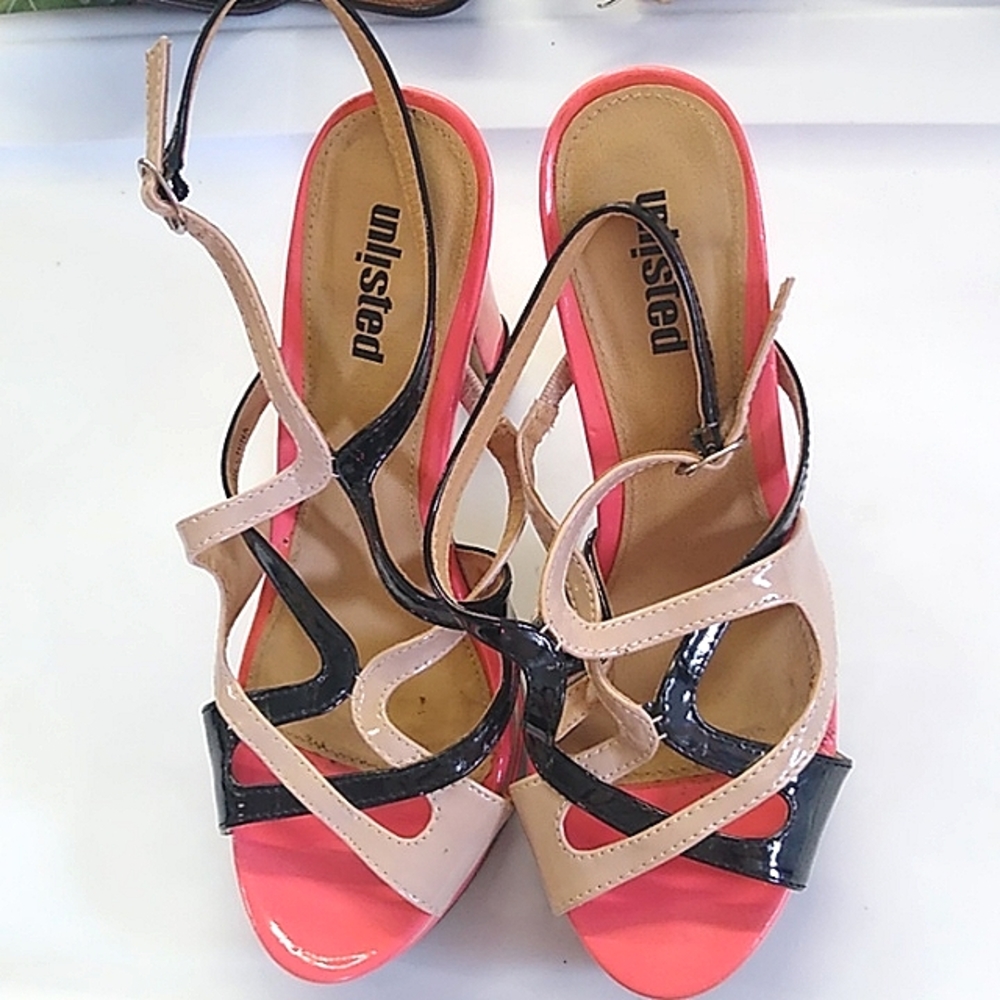 Unlisted Strappy peach silhouettes open toe